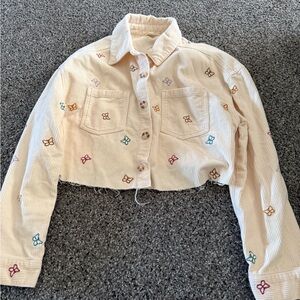 Womens pacsun cropped button up xs/s